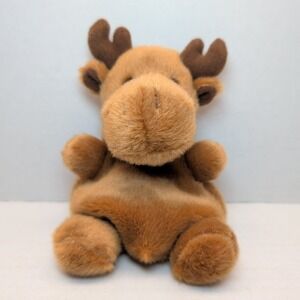 Palm Pals Cinnamon Moose Aurora World Plush Bean Bag Stuffed Animal Toy 5 inch